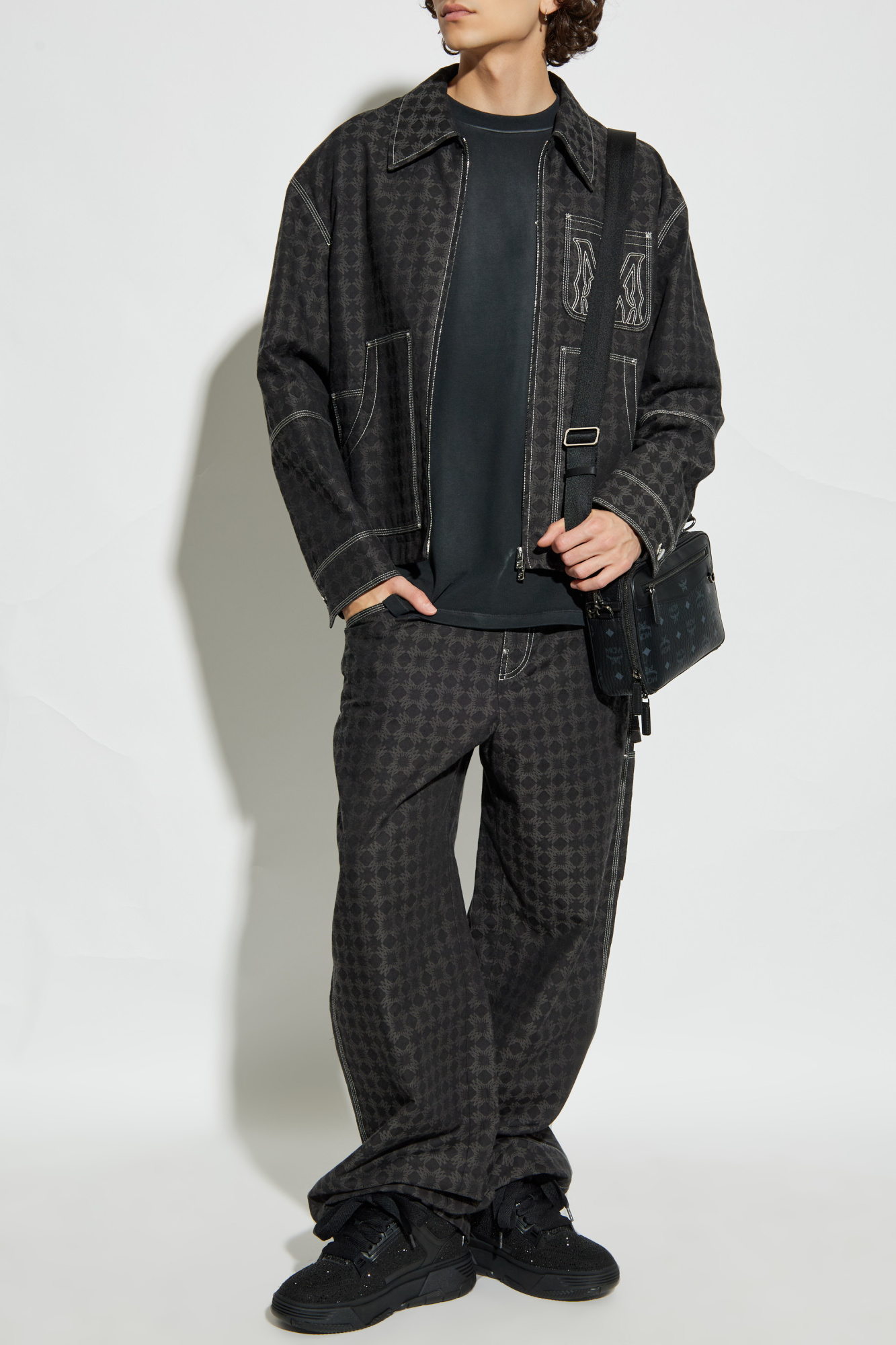 AMIRI レザーシャツ AMIRI スターレザーシャツ | グリーン | FARFETCH JP